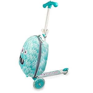 Gone Travelling Monster Scuit Case – Scooting Case voor Kids Holiday Bagage – Travel Scooter Multi Koffer – Carry On…