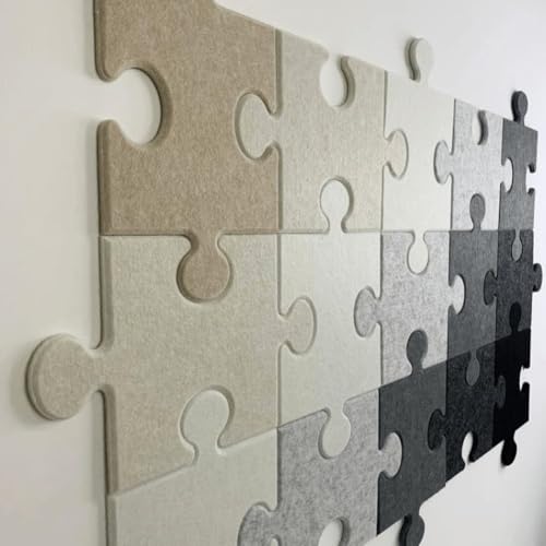 Tableau d'affichage en feutrine design puzzle 3D moderne - 6