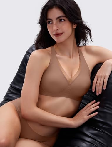Image of LetsJoli Jelly Bras for Women Lace Deep V Wireless No Underwire Comfortable