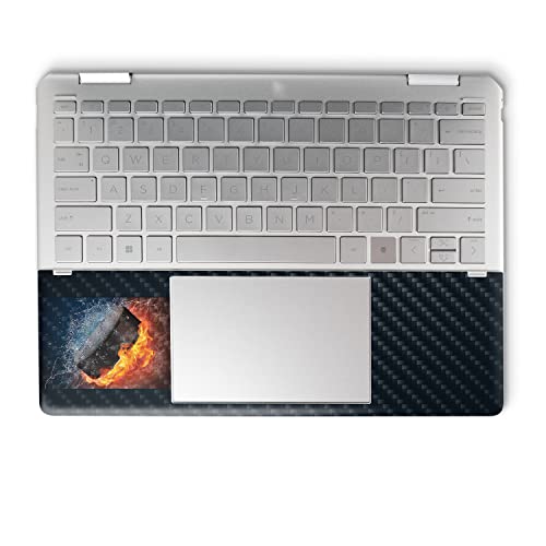 Image of MightySkins Carbon Fiber Skin Compatible with HP Spectre x360 14 inch (2022) Full Wrap Kit - Hockey Fire | Protective, Durable Textured Carbon Fiber Finish | Easy to Apply | Made in The USA