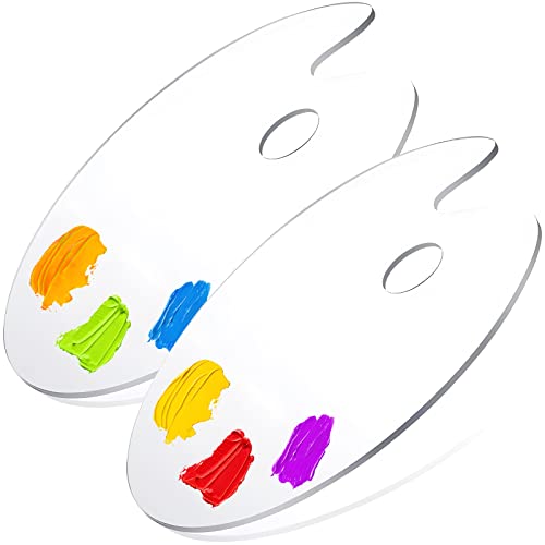 La Mejor Recopilación de Bandejas de mezcla Top 10. 50 CLARITYKG Paleta de Pintura, Paletas Pintura de Pintura Acrilica para Artistas de al óleo Bandeja de Mezcla 30 X 40CM, Transparente Ovalada Antiadherente Pintura óleo...