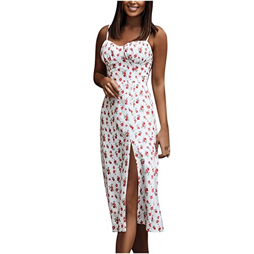 Sommerkleid Damen Lang Geschenke für Frauen Bandeau Boho Kleid...