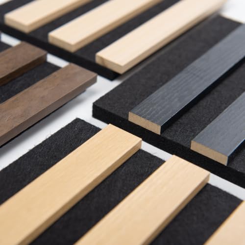 Image of Art3d Wood Slat Panels, Soundproof Drop Ceiling, 4 Multi-Color, Sample Pack