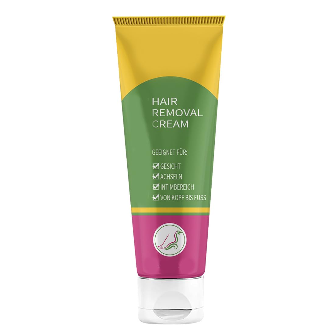 HQRKOTM Crema depilatoria para rostro, axilas y zona íntima, 1 x 100 g, rápida, indolora y de larga duración, para todo tipo de piel, vegana y sin crueldad animal.