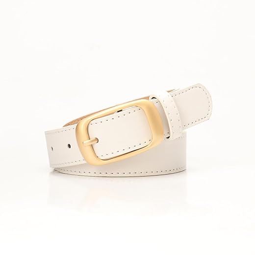 Cinto de couro feminino skinny elástico para vestidos jeans com fivela dourada elástico cinto de cintura fina acessórios modernos