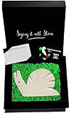 Caracol de Piedra Hecho a Mano en Italia - Símbolo de Curación, Aprecio por la Vida, Paciencia y Cambio - Caja de Regalo y Tarjeta de Mensaje en Blanco - Recupérate Regalo San Valentin