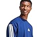 adidas Men's Essentials 3-Stripes Fleece Sportswear Sweatshirt, Dark Blue/White, Small