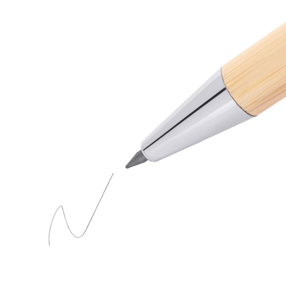 MPM Eternal Bleistift aus Bambus, ewiges Schreiben bis zu 10 km, mit Gravur, personalisierter Stift, Werbekugelschreiber mit Wunschtext & Logo, Holz/Metall-Stift, eco friendly, Preis für 1000 Stück