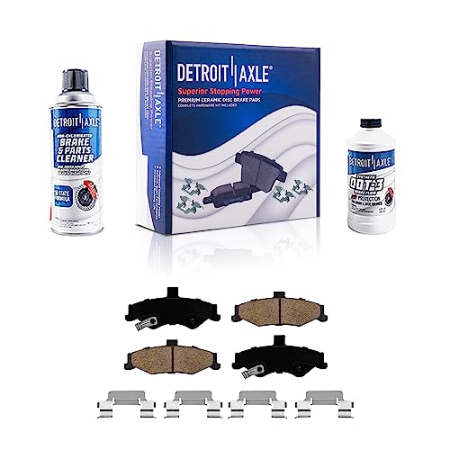 Image of Detroit Axle - Rear Ceramic Pads w /Hardware Brake Cleaner Fluid