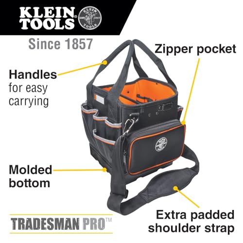 image for Klein Tools 5541610-14 Tool Bag with Shoulder Strap Has 40 Pockets for