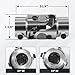 RABROPAR 3/4 DD X 3/4 DD Steering Shaft Universal U Joint Coupling, Powder Coated Universal Steering Shaft Coupler Chrome Steel, 3/4