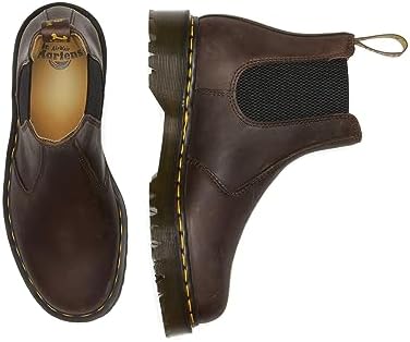 Dr. Martens Unisex 2976 Bex Chelsea Boot, Dark Brown Crazy Horse, 6 US Women | Image 1