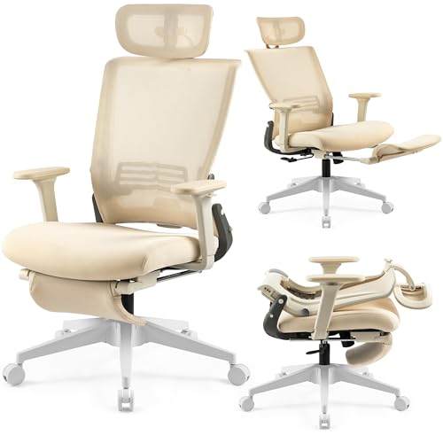 Foldable Office Chair with Foot Rest