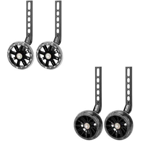 Bike Training Wheels, Pair of Heavy Duty Rear with Stabilizers Mounted Kit for Kids Boy Girls Bikes of Single Speed Bicycle with 12 14 16 18 20 Inch Cover