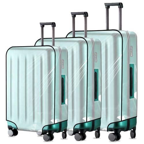 3 Pcs Clear Luggage Cover Protector, Thicken TSA Approved Suitcase Protector 20
