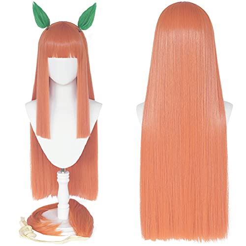 NoryNick ウィッグ サイレンススズカ コスプレ ウィッグ コスチューム ウィッグネット付き 耳としっぽ付き