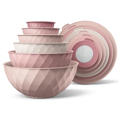 COOK WITH COLOR Mixing Bowls with Lids - 12 Piece...