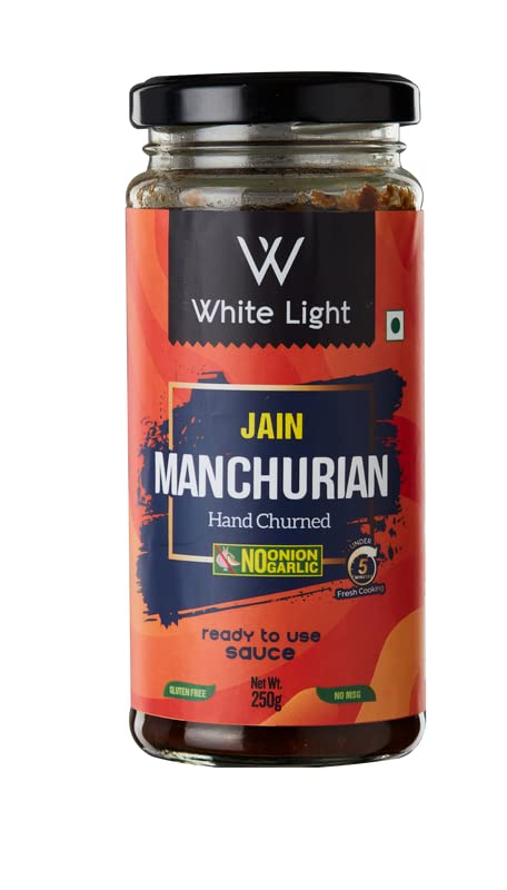 White Light Food Jain Manchurian Sauce l Vegan and Natural Ingredients l Ready to Eat Healthy Food (250g) (Pack of 1)
