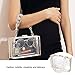 WJCD Clear Acrylic Crossbody Purse - Stadium Approved Box Clutch with Gold Chain, Small Transparent Evening Bag for Women (Transparent 2 chains)
