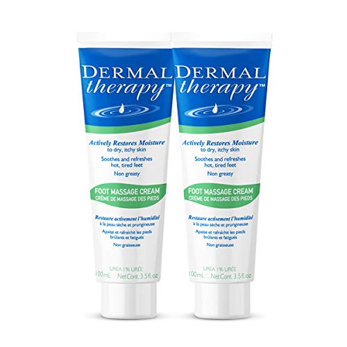 Dermal Therapy Foot Massage Cream - Soothing Lotion Relieves Tired, Aching, Dry, Itchy Feet | Soothing Menthol, Camphor, Calendula and Arnica Oils + 1% Urea, 1% Alpha Hydroxy | Dual Pack Dermal Therapy Foot Massage Cream - Soothing Lotion Relieves Tired, Aching, Dry, Itchy Feet | Soothing Menthol, Camphor, Calendula and Arnica Oils + 1% Urea, 1% Alpha Hydroxy | Dual Pack