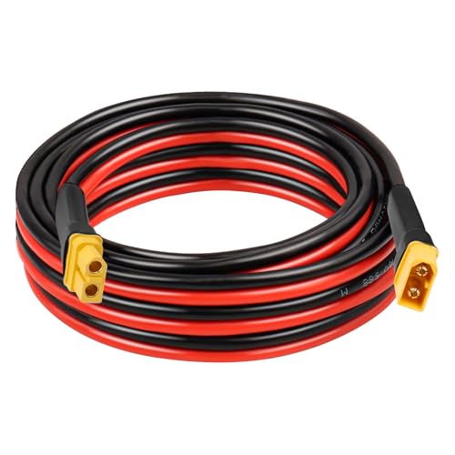 10AWG 10FT XT60 Extension Cable 2 3 5 10 15 20 25 30 35 40 50 75 100FT XT60 Female to Male Connector for Portable Power Station Solar Panel RC Battery