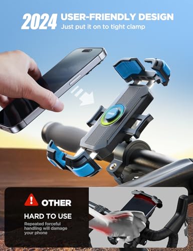 JOYROOM Suporte de celular para motocicleta, atualização 2025 [haste de amarração de metal][1s bloqu