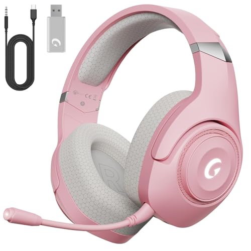 KAPEYDESI Wireless Gaming Headset for PS5, 2.4GHz Gaming Headphones Wireless ...