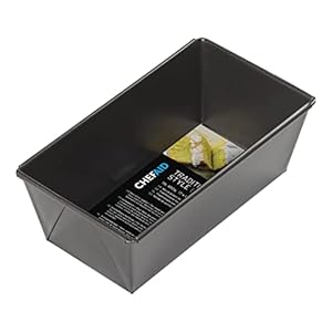 Chef Aid Non-Stick 2lb Loaf Tin, 900g Traditional Rectangular Bread pan Ideal for Bread, Loaves, Cakes.Handwash, Fridge and Freezer Safe.,Black, 21cm x 11.5cm x 7.5cm