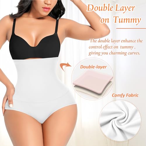Image of Werena Tummy Control Shapewear Underwear for Women High Waisted Body Shaper Panties Shaping Briefs