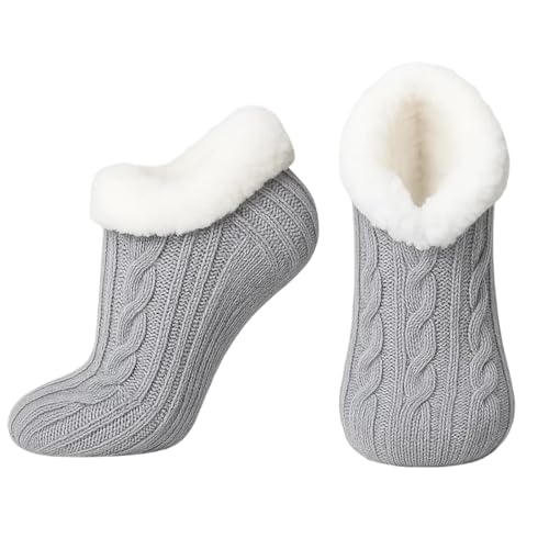 JazRvr Weiche Lammfell Stoppersocken für Damen,...