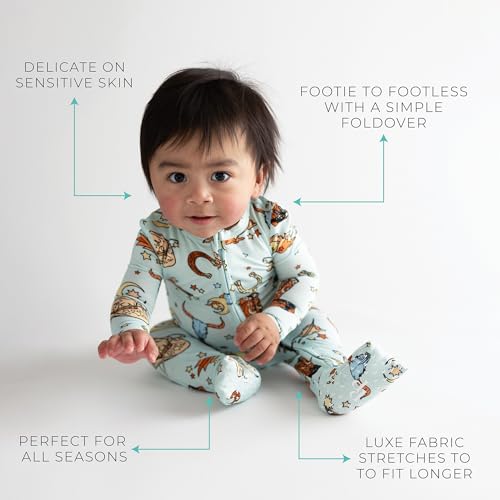 Image of Posh Peanut Convertible Baby Sleepers - Footless Baby Pajamas with 2 Way Zipper for Easy Diaper Changes