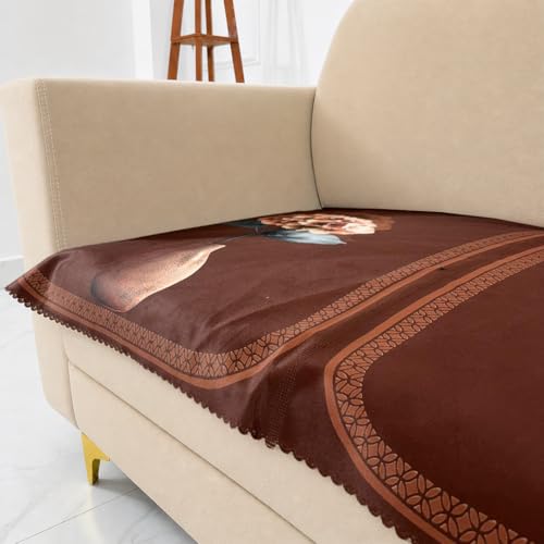 Image of Homerz Premium 'Luxe Series' Holland Velvet Sofa Cover | Smooth Finish | Anti-Skid Fleece Backing | Soft Touch Couch Protector for Living Room (Vase, 2 Seater, Only Seat Cover)