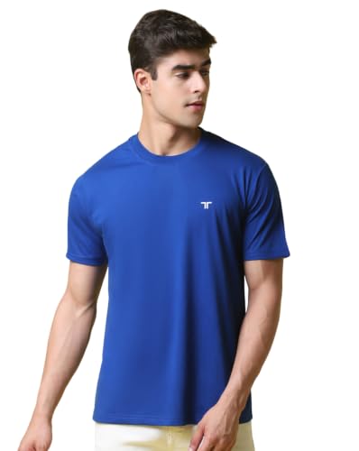 Image of Pinkmint Men's Cotton Blend T-Shirt ll Soild Round Neck T-Shirt ll Stylish Half Sleeve T-Shirt's (Pack of 1)