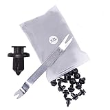 Xislet 100 Pcs POM Fastener Rivets Compatible with Honda Acura Accord Civic Fits Bumper and Fender Body Retainer Clips with Tool Replace - 91503-SZ3-003