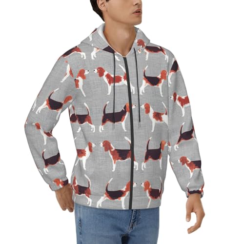 Sweat à capuche Beagle homme idéal pour le voyage quotidien et les sorties d'hiver