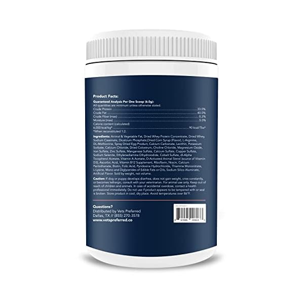 Vets Preferred Puppy Milk Replacement Formula – Dog Milk Replacer Powder Supplement for Pregnant, Lactating, Aging Dogs – Enriched with Colostrum – Nutritious Nursing Formula for Puppies – 12 Oz Vets Preferred Puppy Milk Replacement Formula – Dog Milk Replacer Powder Supplement for Pregnant, Lactating, Aging Dogs – Enriched with Colostrum – Nutritious Nursing Formula for Puppies – 12 Oz