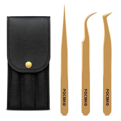 POCMKO Lash Tweezers for Classic Individual and Volume Lash Extensions