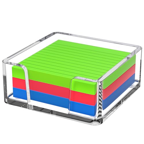 Distributeur de notes autocollant acrylique transparent 7,6x7,6cm fournitures bureau