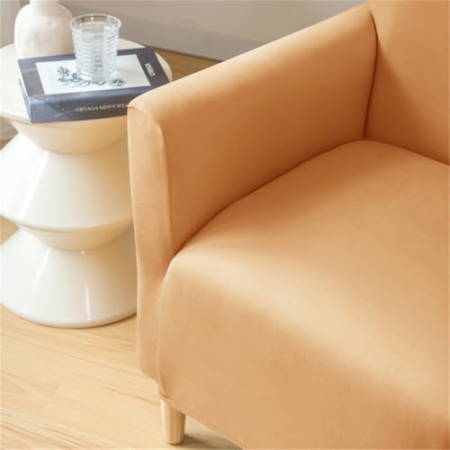 Housse de chaise élastique jaune pour banquet et salon - 5