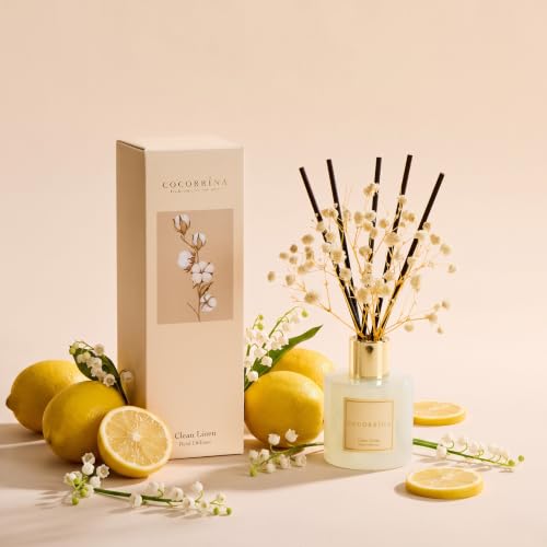 Image of COCORRINA Reed Diffuser - Clean Linen 3.38 fl oz Reed Diffuser for Bedroom Bathroom Home Decor