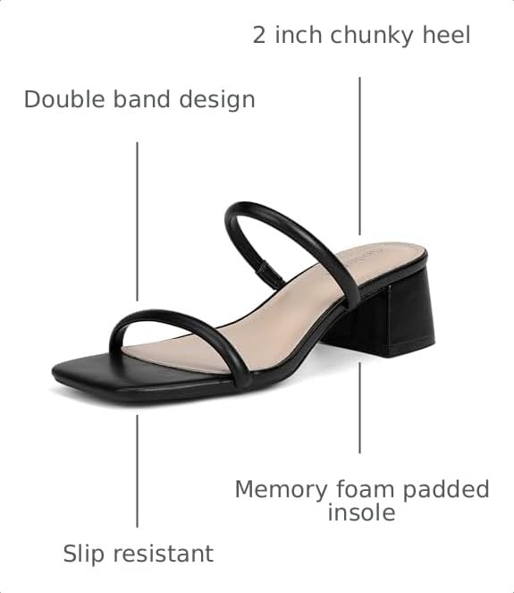 Image of Goderci Women's Chunky Block Low Heeled Sandals