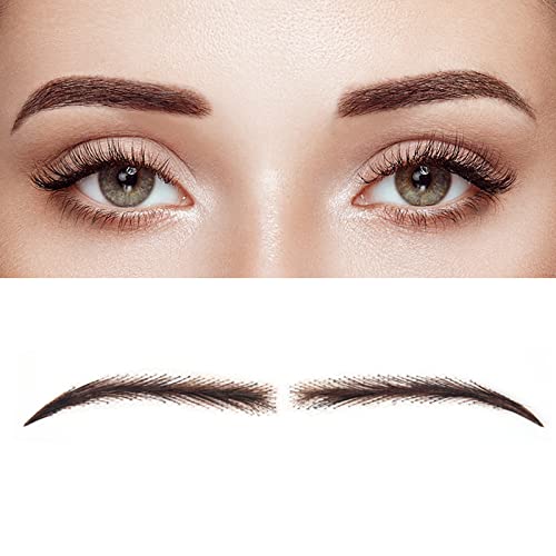 Vlasy One Pair Women Handmade False Eyebrows Human Hair Fake Eye Brows Lace Eyebrows(KS-W733-32#)