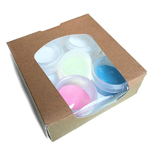 lumentics - Juego de 5 lámparas UV en Polvo de Color Brillante en la Oscuridad. Polvo Brillante fosforescente Que Brilla en la Oscuridad. Pigmentos UV para Pintura, Resina y Barniz.