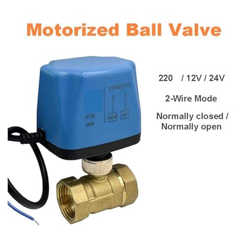 Vanne à bille électrique DN32 12VDC normalement fermée en laiton - 4