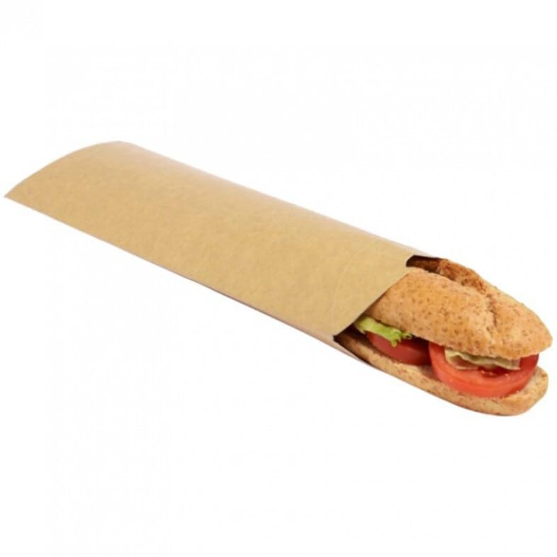 Envase Cartón para Bocadillo 305x40x18 mm – Pack 700 Unidades (KRAFT)