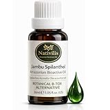 Nativilis Jambu Spilanthol Amazonas Olio Bioattivo Spilanthes – Olio Cosmetico Botanico – Uso Esterno