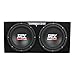 MTX 12 Inch Car Audio Dual Loaded Subwoofer Box, Crunch 2 Channel A/B Class Amplifier, & Soundstorm 8 Gauge Car Amplifier Wiring Kit w/RCA