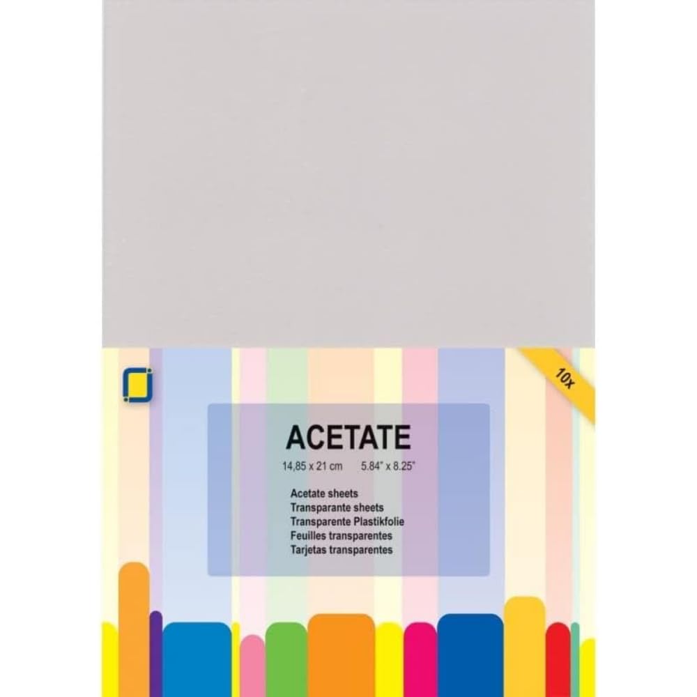 JEJE Acetate Sheets, Transparent, A5
