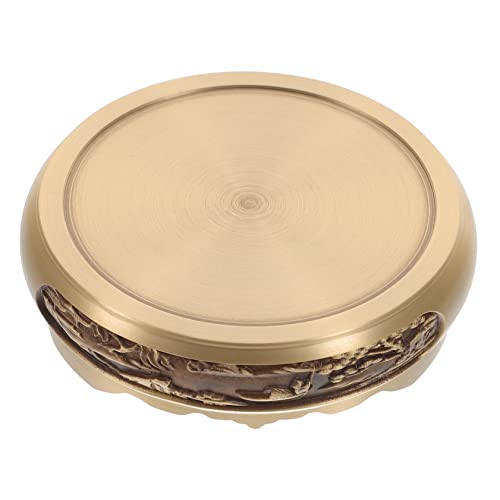 BEBEMOKO Cenicero de cobre para el hogar, cenicero ligero, cenicero inteligente resistente al viento con tapa, cenicero pequeño con tapa, cenicero fresco con tanque de agua, cenicero dorado