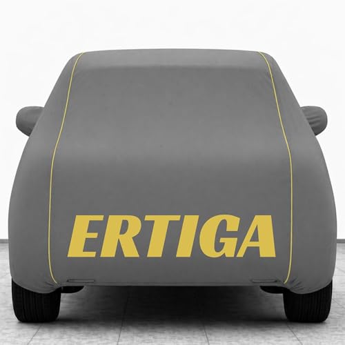 Image of Kings of Cover New Grey 100% Waterproof Ertiga Car Cover | Polyester Car Body Cover for Rain & Sun | UV Protection, Dustproof, Scratch Resistant, Windproof, Heat Resistant, Custom Fit